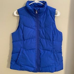 Lands end - goose down vest - small - blue
